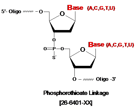 chimeric phosphorothioate linkage