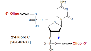 picture of 2'-Fluoro deoxycytosine (2'-F-C)