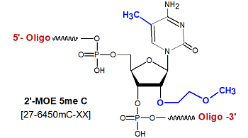 picture of 2'-O-methoxy-ethyl 5me Cytidine-(2'-MOE meC)