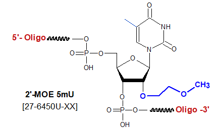 picture of 2'-O-methoxy-ethyl 5me Uridine-(2'-MOE 5me U)