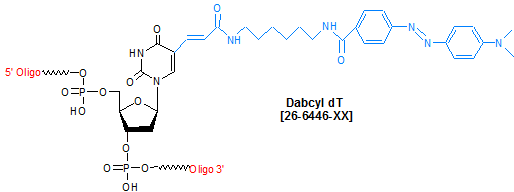 picture of Dabcyl Quencher deoxythymidine dT