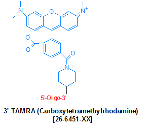 picture of TAMRA-3' (Carboxytetramethylrhodamine)