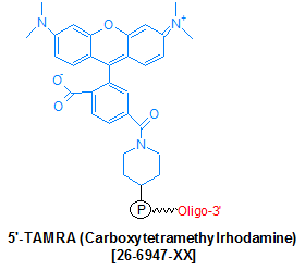 picture of TAMRA-5' (Carboxytetramethylrhodamine)