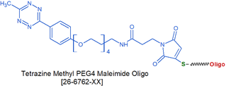 picture of Tetrazine Methyl PEG4 Maleimide Oligo